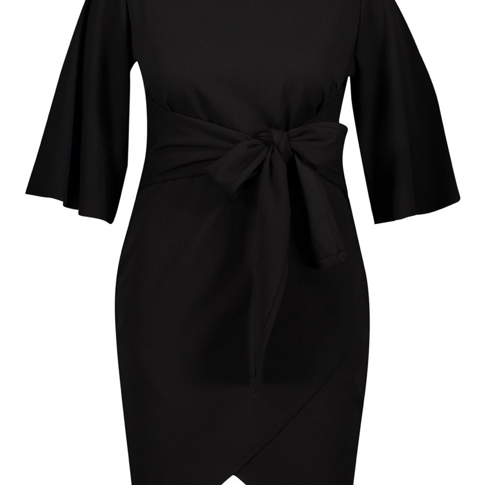 Black Kimono Wrap Dress - NWT
